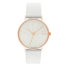 Laden Sie das Bild in den Galerie-Viewer, Damenarmbanduhr JOOP! rosé-vergoldet mit weißem Lederband