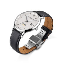 Laden Sie das Bild in den Galerie-Viewer, Abeler & Söhne Herrenarmbanduhr Handaufzug mit Lederband, limitiert