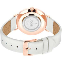 Laden Sie das Bild in den Galerie-Viewer, Damenarmbanduhr JOOP! rosé-vergoldet mit weißem Lederband