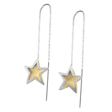 Laden Sie das Bild in den Galerie-Viewer, Ohrhänger Stern bicolor