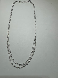 Double Layer Halskette mit Perlen