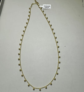 Kugelkette silber-vergoldet mit vielen Kügelchen