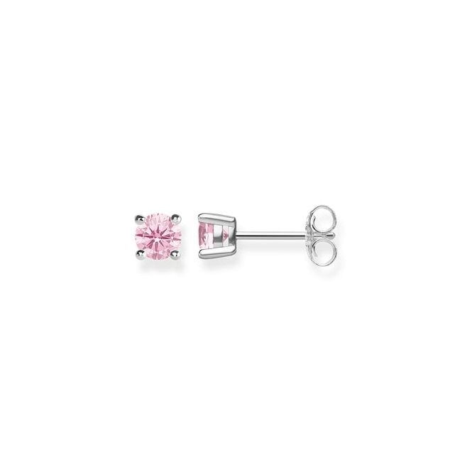 Thomas Sabo Sterling Silver Ohrstecker mit rosa Zirkonia