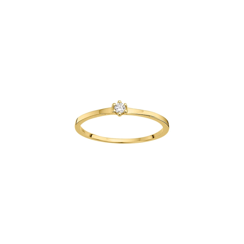 Damen Ring 1 Steiner, Gold 585
